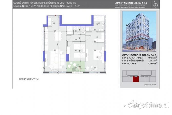 Shtepi ne shitje 2+1 ne Tirane - 270,000 Euro