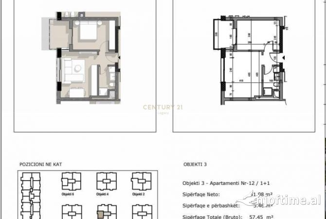 Shtepi ne shitje 1+1 ne Tirane - 80,500 Euro