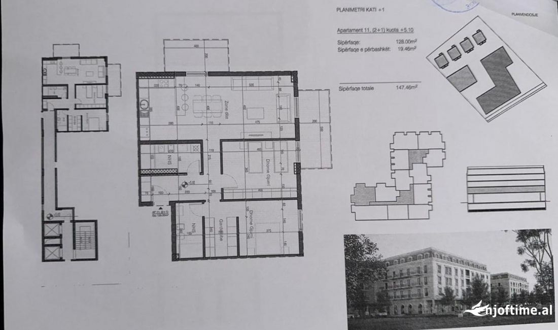 Shtepi ne shitje Apartament ne Tirane, 2+1, Mobilimi Bosh, pa mobiluar, Pagesa 220,000  Euro.