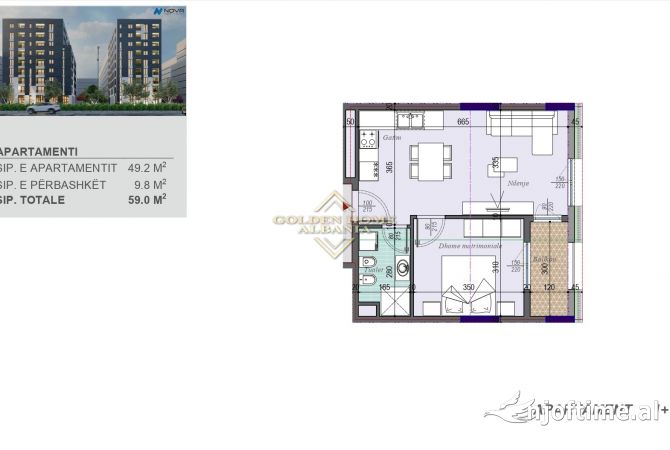 Shtepi ne shitje 1+1 ne Tirane - 70,800 Euro
