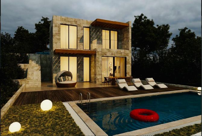 Shtepi ne shitje Vila Luksoze ne Himare, 3+1, Mobilimi Bosh, pa mobiluar, Pagesa 928,000  Euro.