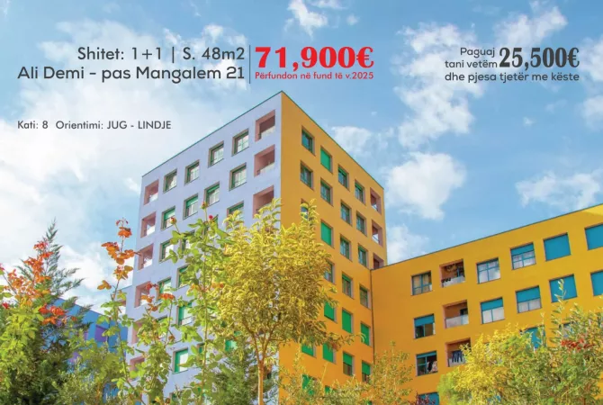 Shtepi ne shitje 1+1 ne Tirane - 71,900 Euro