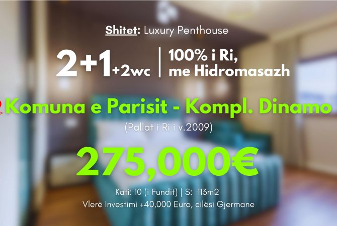 Shtepi ne shitje 2+1 ne Tirane - 275,000 Euro