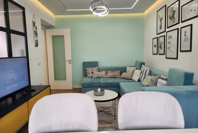 Shtepi me qera Apartament ne Tirane, 1+1, Mobilimi E mobiluar, Pagesa 720  Euro.