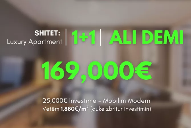 Shtepi ne shitje 1+1 ne Tirane - 169,000 Euro