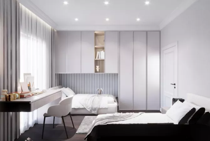 Shtepi ne shitje Apartament ne Tirane, 2+1, Mobilimi Bosh, pa mobiluar, Pagesa 297,000  Euro.