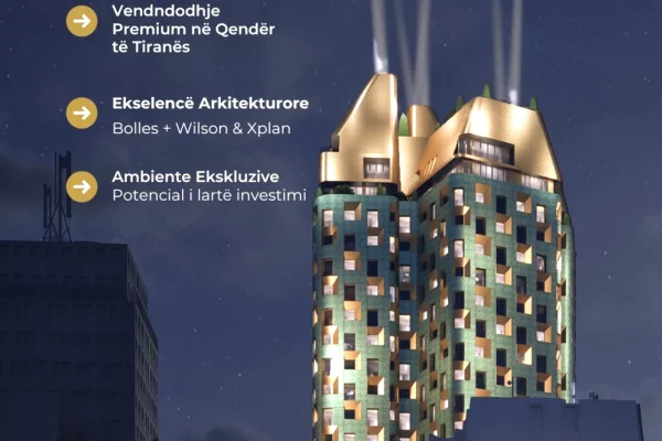 Shtepi ne shitje Apartament ne Tirane, 1+1, Mobilimi Bosh, pa mobiluar, Pagesa 216,500  Euro.