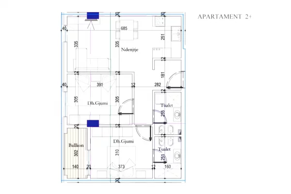 Shtepi ne shitje Apartament ne Tirane, 2+1, Mobilimi Bosh, pa mobiluar, Pagesa 113,600  Euro.