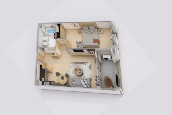 Appartamento in vendita a Tirana 1+1, Vuoto