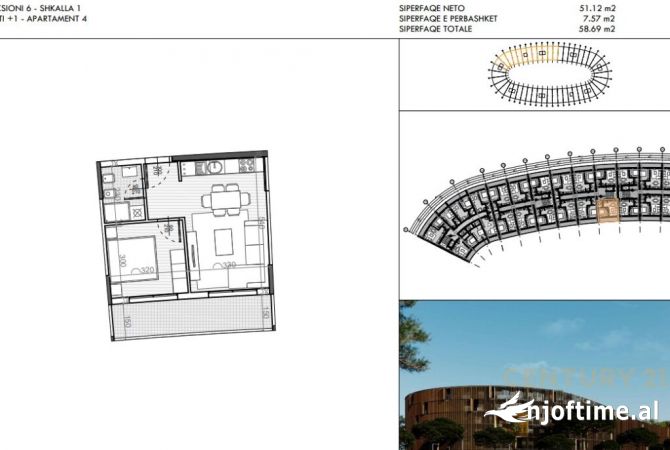 Shtepi ne shitje Apartament ne Durres, 1+1, Mobilimi Bosh, pa mobiluar, Pagesa 52,821  Euro.