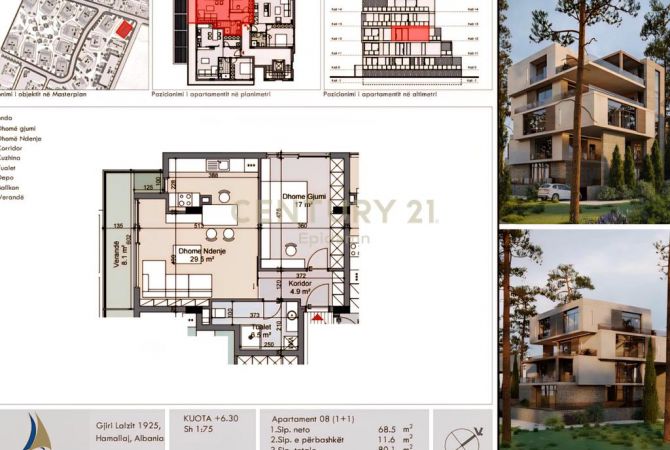 Shtepi ne shitje Apartament ne Durres, 1+1, Mobilimi Bosh, pa mobiluar, Pagesa 185,130  Euro.
