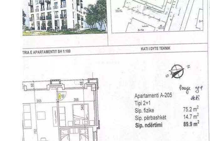 Shtepi ne shitje Apartament ne Durres, 2+1, Mobilimi Bosh, pa mobiluar, Pagesa 202,275  Euro.