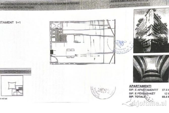 Shtepi ne shitje 1+1 ne Tirane - 143,000 Euro