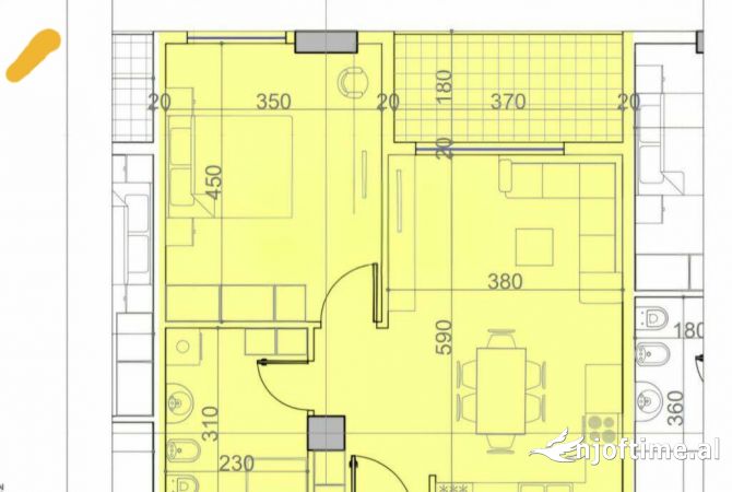 Shtepi ne shitje 1+1 ne Tirane - 73,500 Euro