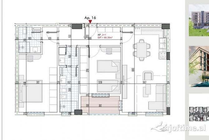 Shtepi ne shitje 2+1 ne Tirane - 82,400 Euro