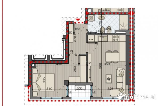 Shtepi ne shitje 1+1 ne Tirane - 120,000 Euro