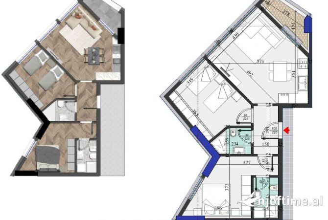 Shtepi ne shitje 2+1 ne Tirane - 156,000 Euro
