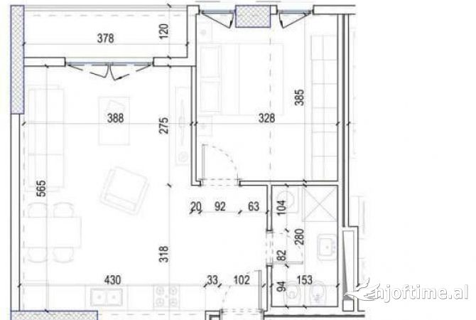 Shtepi ne shitje 1+1 ne Tirane - 63,400 Euro