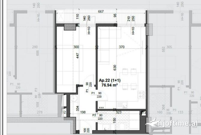 Shtepi ne shitje 1+1 ne Tirane - 109,000 Euro
