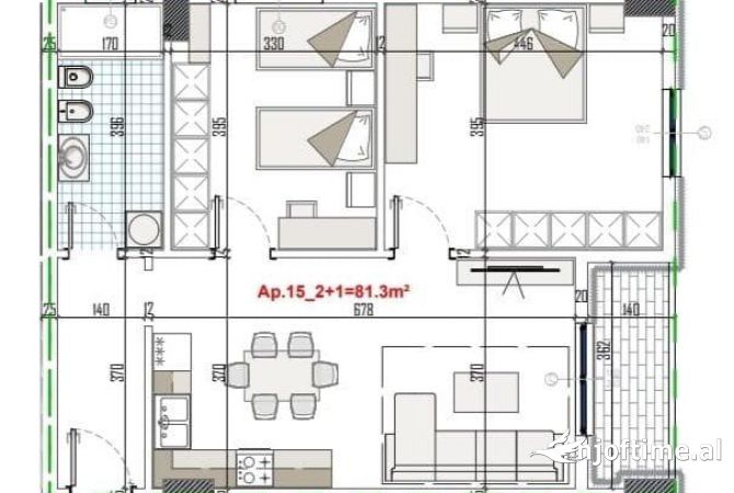 Shtepi ne shitje 2+1 ne Tirane - 92,500 Euro