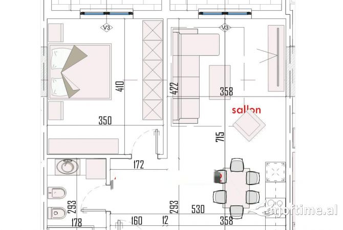 Shtepi ne shitje 1+1 ne Tirane - 83,300 Euro