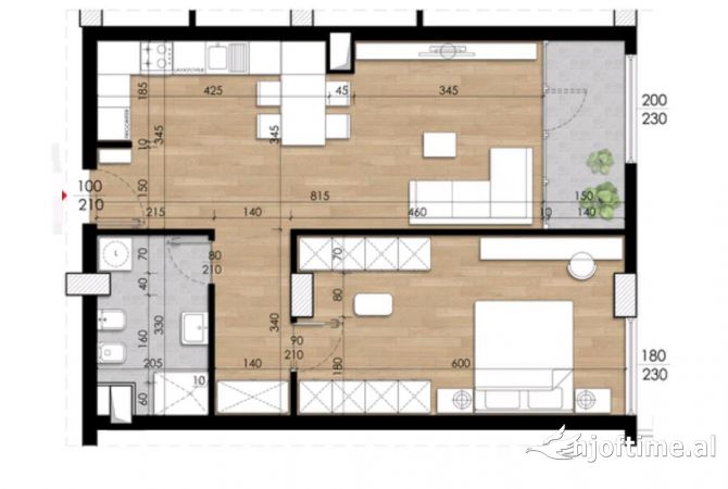 Shtepi ne shitje 1+1 ne Tirane - 135,000 Euro