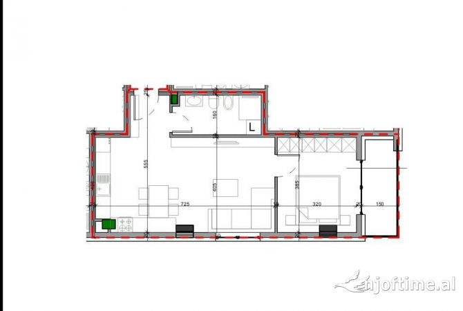 Shtepi ne shitje 1+1 ne Tirane - 167,000 Euro