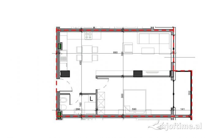Shtepi ne shitje 1+1 ne Tirane - 188,200 Euro