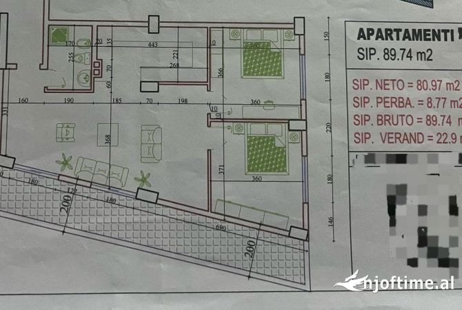 Shtepi ne shitje 1+1 ne Tirane - 135,000 Euro