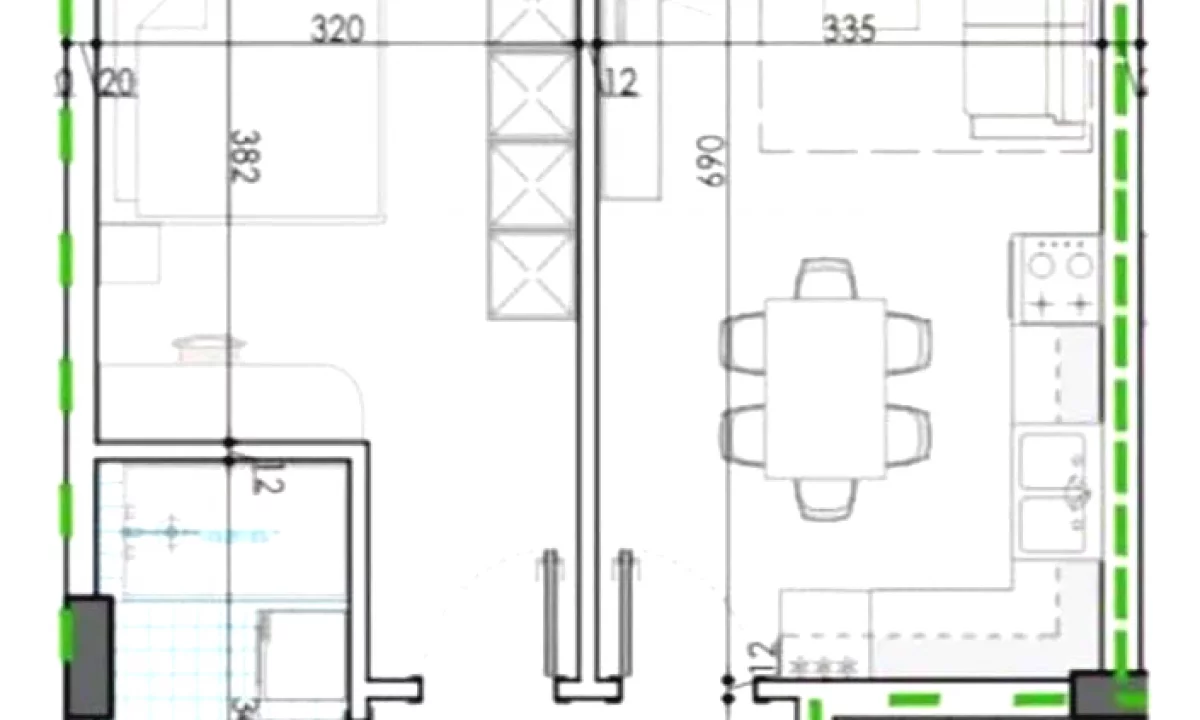 Shtepi ne shitje Apartament ne Tirane, 1+1, Mobilimi Bosh, pa mobiluar, Pagesa 59,500  Euro.