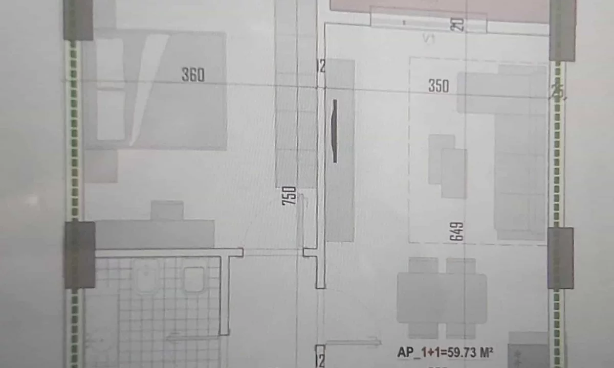 Apartment for sale in Tirana 1+1, Emty