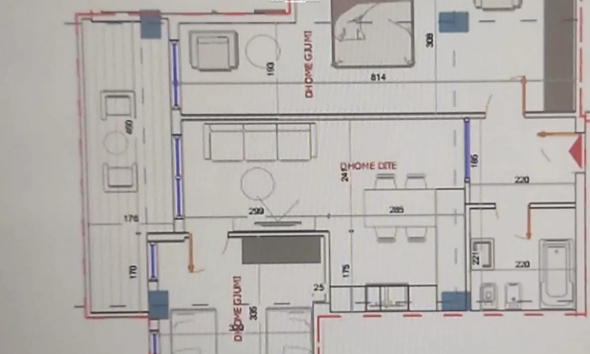 Shtepi ne shitje Apartament ne Durres, 2+1, Mobilimi Bosh, pa mobiluar, Pagesa 123,565  Euro.