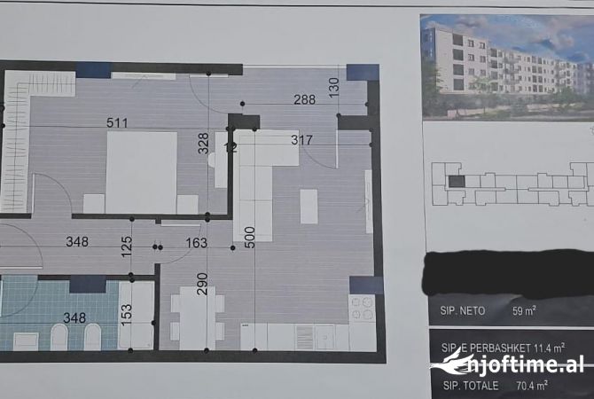 Shtepi ne shitje 1+1 ne Tirane - 57,700 Euro