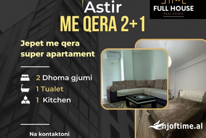 Shtepi me qera 2+1 ne Tirane - 50,000 Leke