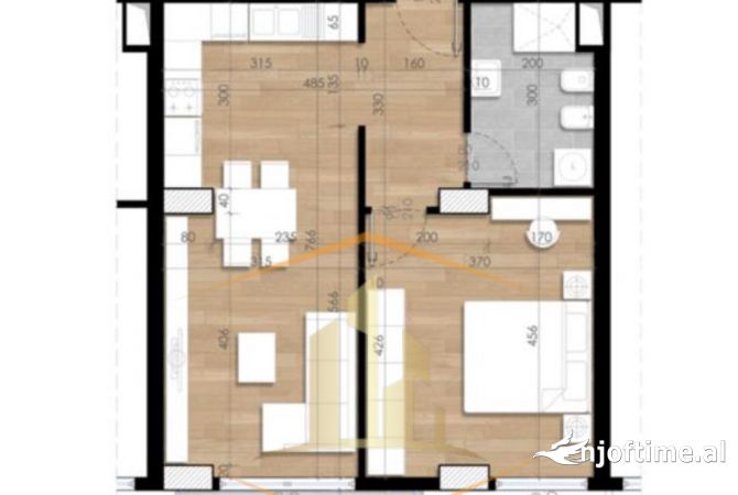 Shtepi ne shitje 1+1 ne Tirane - 115,000 Euro