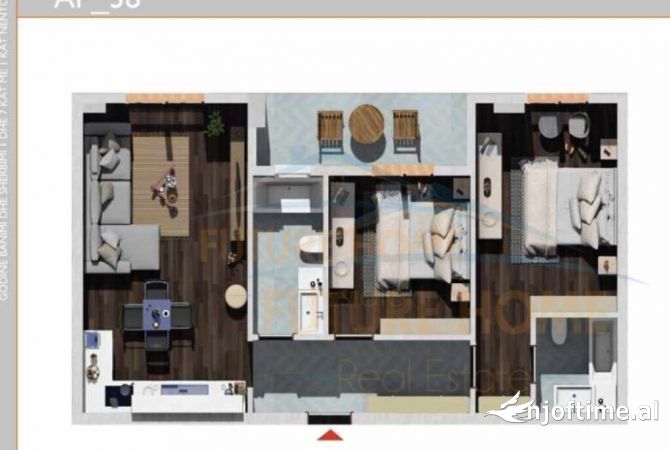 Shtepi ne shitje 2+1 ne Tirane - 77,000 Euro