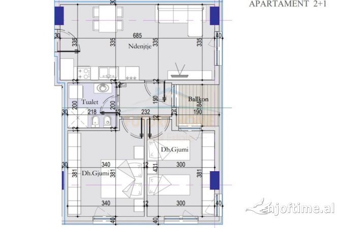 Shtepi ne shitje 2+1 ne Tirane - 91,630 Euro