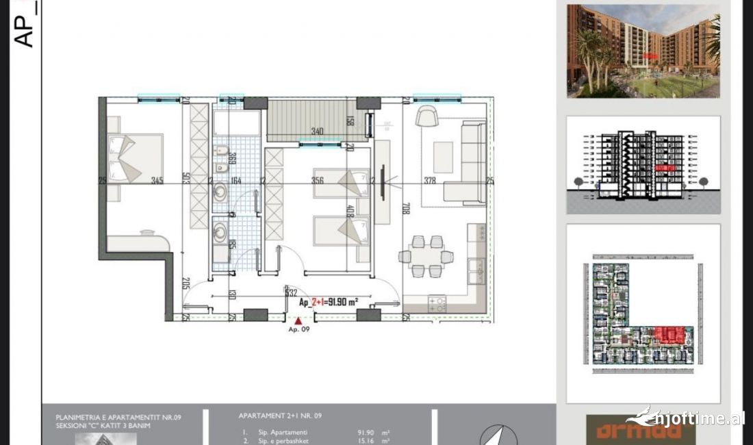 Shtepi ne shitje Apartament ne Tirane, 2+1, Mobilimi Bosh, pa mobiluar, Pagesa 80,250  Euro.