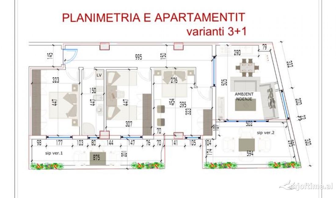 Shtepi ne shitje Apartament ne Tirane, 3+1, Mobilimi E mobiluar, Pagesa 225,000  Euro.
