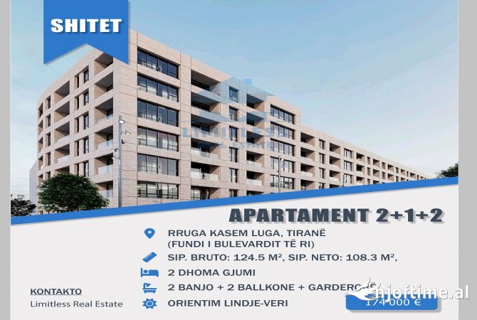Shtepi ne shitje 2+1 ne Tirane - 174,000 Euro