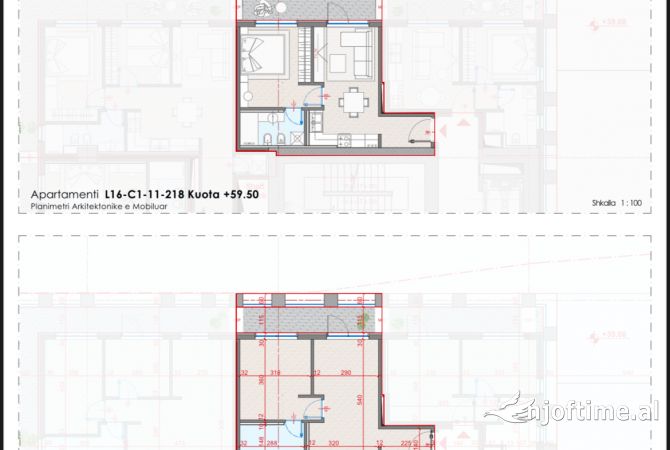 Shtepi ne shitje Apartament ne Tirane, 1+1, Mobilimi Bosh, pa mobiluar, Pagesa 149,500  Euro.