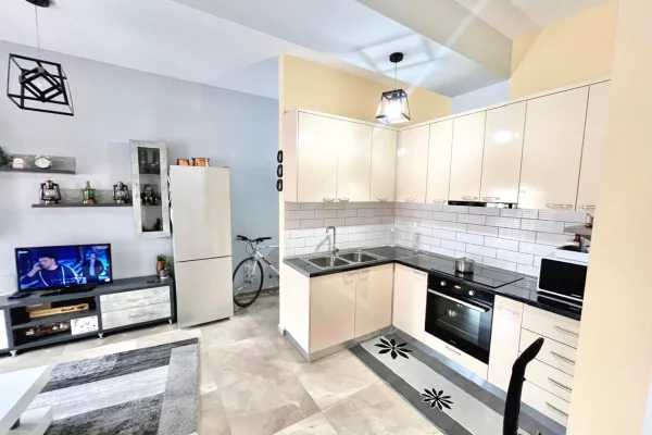 Shtepi ne shitje Apartament ne Tirane, 1+1, Mobilimi E mobiluar, Pagesa 117,500  Euro.