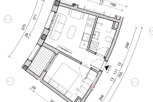 Shtepi ne shitje Apartament ne Tirane, 1+1, Mobilimi Bosh, pa mobiluar, Pagesa 77,000  Euro.