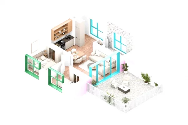 Apartment for sale in Tirana 1+1, Emty