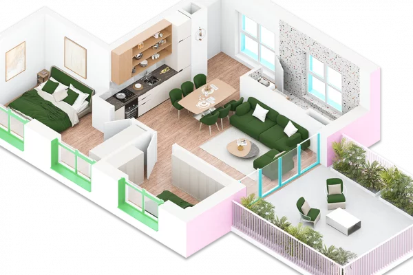 Shtepi ne shitje Apartament ne Tirane, 2+1, Mobilimi Bosh, pa mobiluar, Pagesa 208,000  Euro.