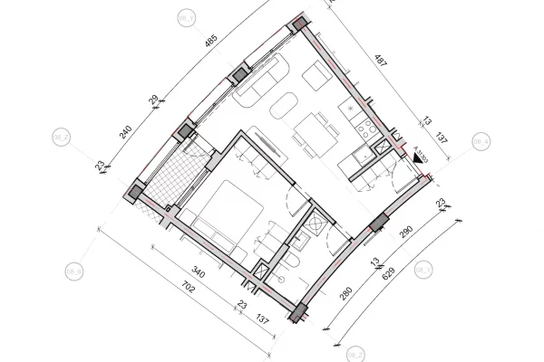 Appartamento in vendita a Tirana 1+1, Vuoto
