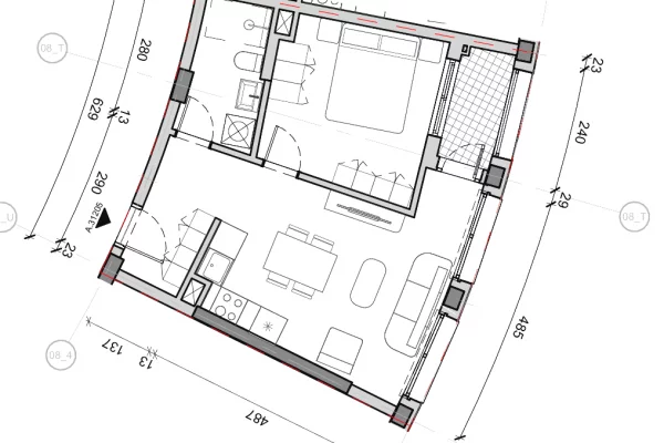 Apartment for sale in Tirana 1+1, Emty