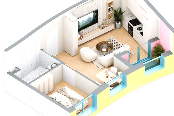 Shtepi ne shitje Apartament ne Tirane, 1+1, Mobilimi Bosh, pa mobiluar, Pagesa 94,000  Euro.