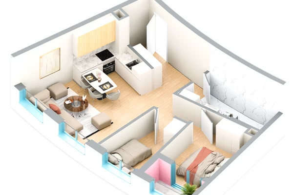 Appartamento in vendita a Tirana 1+1, Vuoto