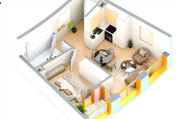 Appartamento in vendita a Tirana 1+1, Vuoto